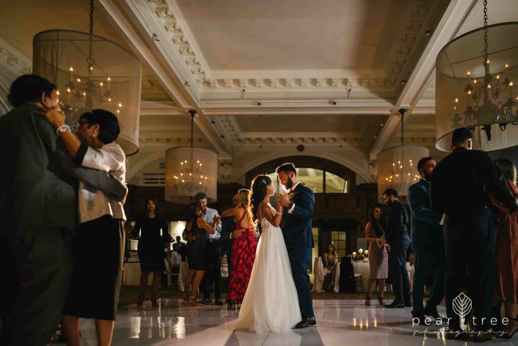 Wedding photo at the Vancouver Club.